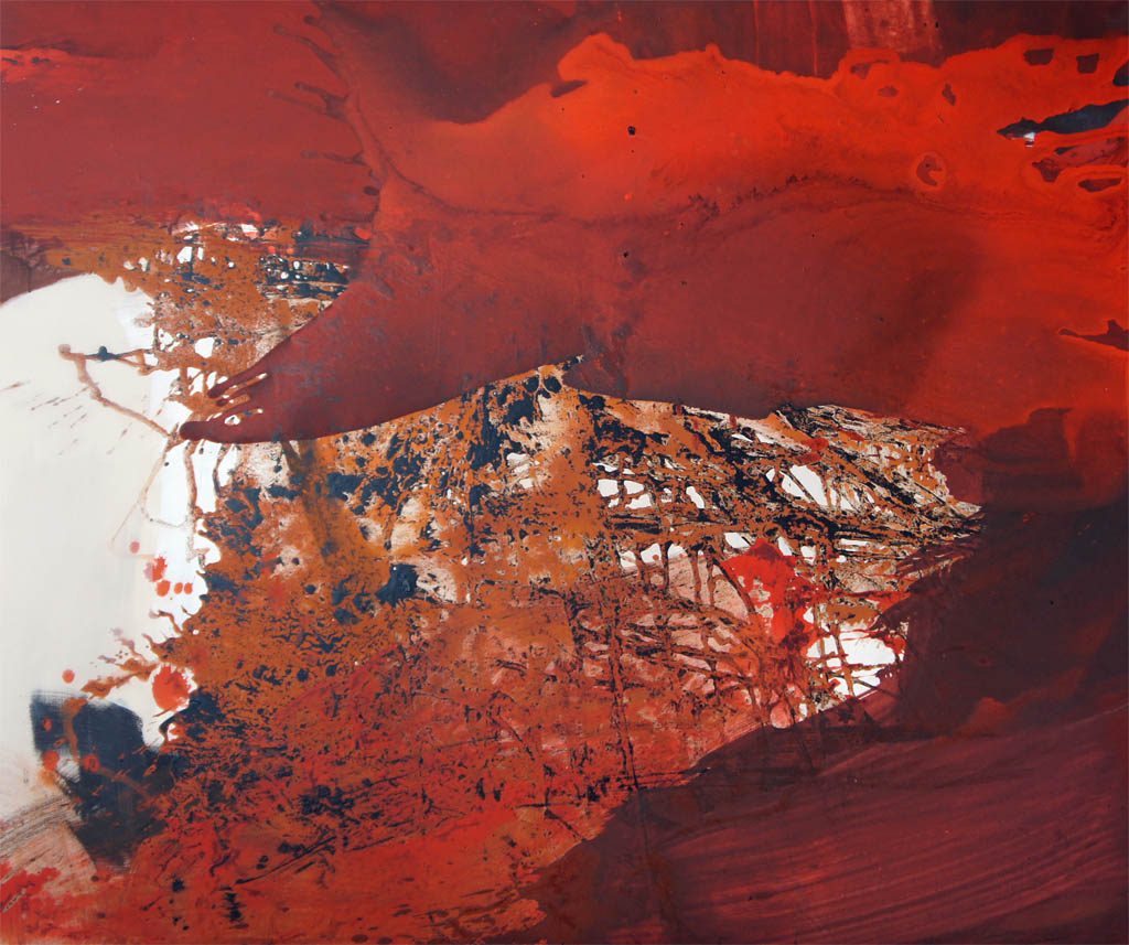 Rot breitet sich aus / Acryl auf Leinwand - 100 x 120 cm - 2013